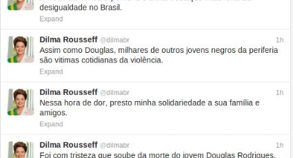 Dilma se manifesta no Twitter contra assassinato de Douglas pela PM