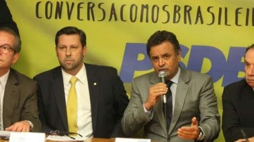 José Anibal, Carlos Sampaio, Aécio Neves e Aloysio Nunes (Foto: George Gianni/site do PSDB)
