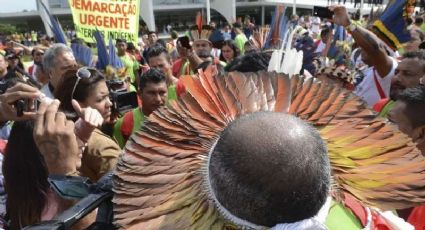 Contra mudanças no processo de demarcação de terras, índios protestam em Brasília