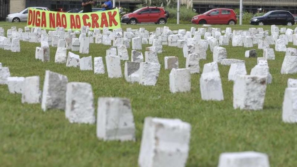 Protesto, em Brasília, alerta necessidade de combate ao crack (Foto: Antônio Cruz/ABr)