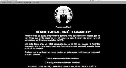 Anonymous hackeia site do PMDB e pergunta: Cadê o Amarildo?