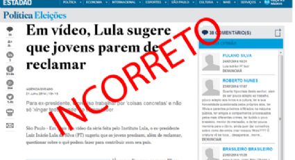 Instituto Lula contesta distorção de fala do ex-presidente