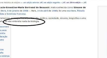 Verbete da Wikipedia sobre Simone de Beauvoir é vandalizado após questão no Enem