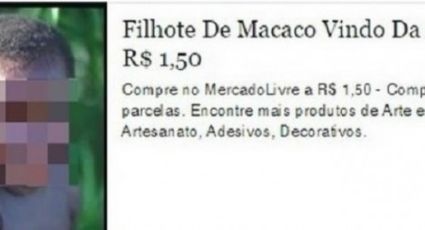 Anúncio no Mercado Livre “vende” menino negro como filhote de macaco