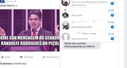 Ódio nas redes: Randolfe Rodrigues recebe ameaças e ofensas pelo celular 