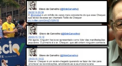 Direita rachada: Olavo de Carvalho chama líder do "Vem Pra Rua" de "Chequer sem Funds"