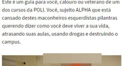 Blog volta a publicar "guias de como estuprar mulheres", dessa vez na USP e UFRGS