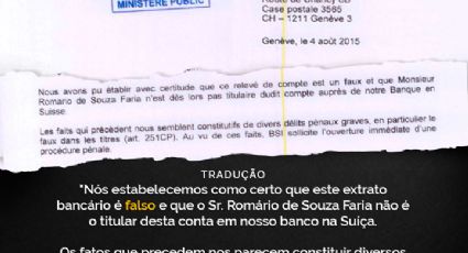 Romário mostra documento provando que extrato publicado por Veja é falso