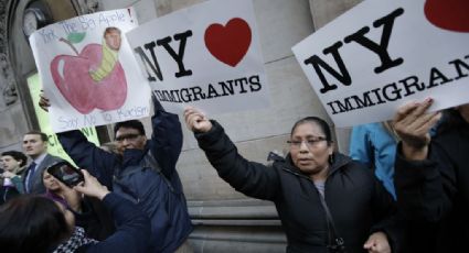 Imigrantes protestam contra Donald Trump em NY