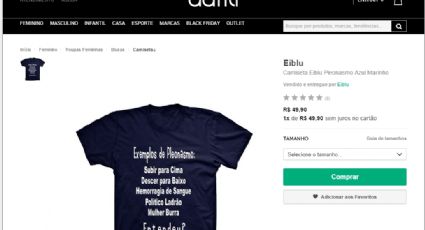 “Mulher burra” é pleonasmo? Internautas se revoltam com camiseta vendida na Dafiti