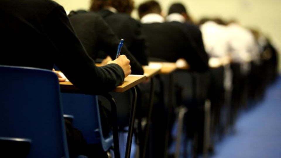 GLASGOW, UNITED KINGDOM - FEBRUARY 05: Pupils at Williamwood High School sit prelim exams on February 5, 2010 in Glasgow, Scotland As the UK gears up for one of the most hotly contested general elections in recent history it is expected that that the economy, immigration, the NHS and education are likely to form the basis of many of the debates. (Photo by Jeff J Mitchell/Getty Images)
