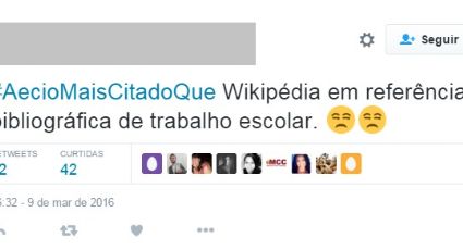 Hashtag #AecioMaisCitadoQue faz sucesso no Twitter