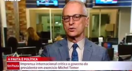 O nervosismo de Pontual, da GloboNews, ao falar sobre repercussão internacional negativa do golpe