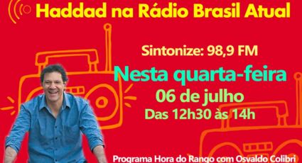 Acompanhe ao vivo: Haddad dá entrevista à Rádio Brasil Atual