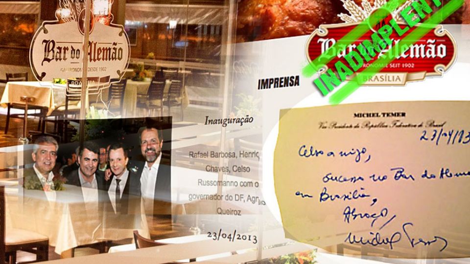 Foto Ilustração de Joana Brasileiro sobre imagens de divulgação do site do Bar do Alemão de Brasília.