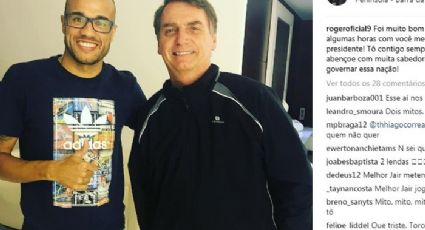 Jogador do Botafogo posta foto com Bolsonaro e apaga perfil após reações