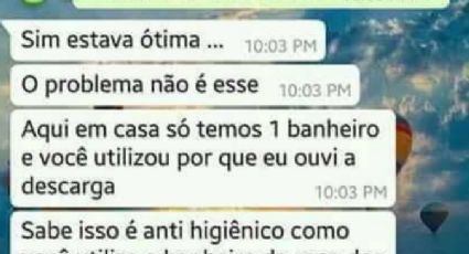 Madame joga fora pratos e talheres usados por empregada doméstica e a demite por usar o banheiro