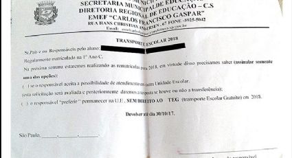 Gestão Doria corta transporte escolar e diz a pais para mudarem filhos de escola