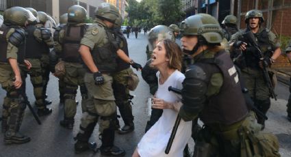 Brasileira vira 'personagem do dia' ao ser presa na marcha argentina