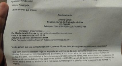 Em e-mail anônimo, neonazista ameaça cometer um atentado contra "travestis, esquerdistas e feministas" da USP