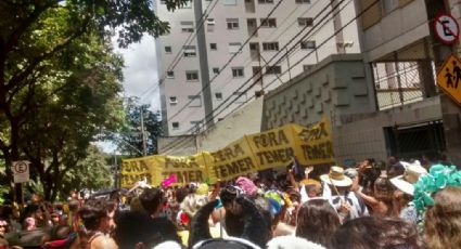 Puxador de bloco pede Fora Temer ao vivo na Globonews