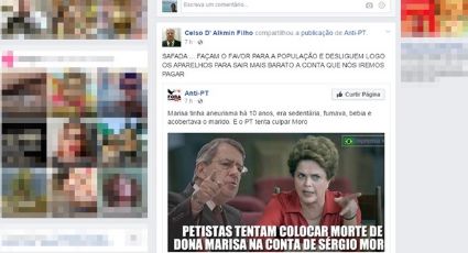 Prefeito tucano demite diretor que pediu morte de Marisa nas redes sociais