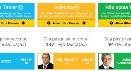 "Na pressão": Site permite pressionar parlamentares e autoridades com apenas um clique