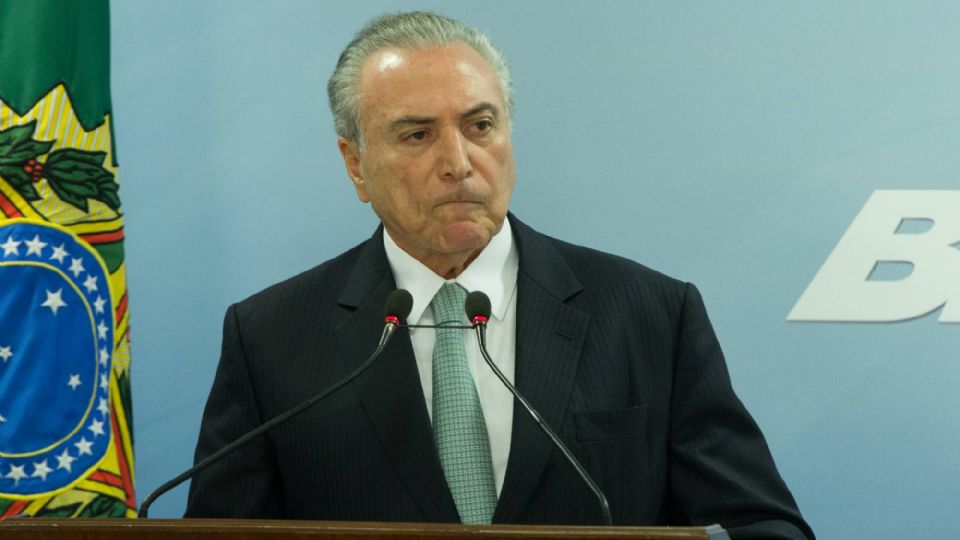 18/5/2017- Brasília- DF, Brasil- O presidente da República do Brasil, Michel Temer, faz pronunciamento à Nação dizendo que não renunciará. Temer foi citado pelos empresários Joesley e Wesley Batista (donos do frigorífico JBS) durante delação à Procuradoria Geral da República de ter dado aval para comprar o silêncio do ex-deputado Eduardo Cunha (preso em Curitiba). Foto: Lula Marques / AGPT