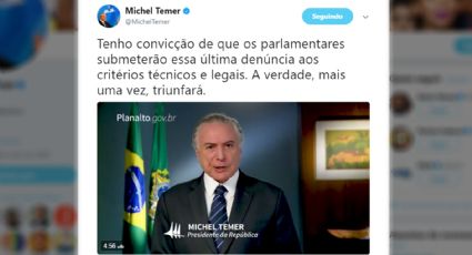 Discurso de Temer é detonado no Twitter