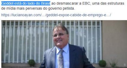 MBL apaga postagem elogiando Geddel e agora se faz de desentendido