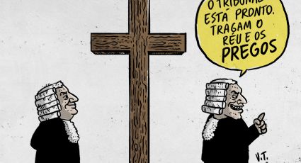 Charge do dia: Tribunal, por Vitor Teixeira