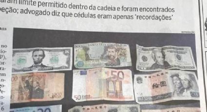 O Globo publica foto divulgada pela PM com nota de US$ 16 apreendida na cela de Pezão