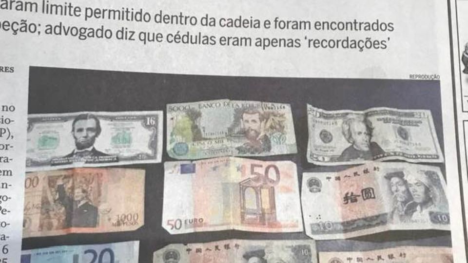 A nota de US$ 16 no canto superior esquerdo. Foto: Reprodução