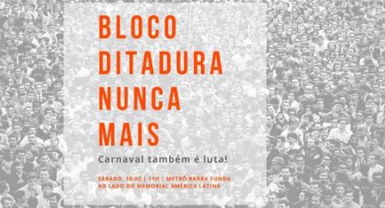 'Ditadura Nunca Mais' desfila para se contrapor a bloco que homenageia o Dops