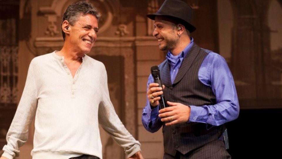Chico Buarque e Diogo Nogueira. Foto: Divulgação/Guto Costa