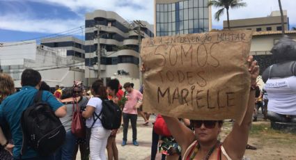 Grupo promove ato no Fórum Social Mundial, em Salvador, em protesto contra a morte de Marielle