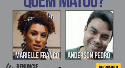 Disque Denúncia divulga cartaz à procura de informações sobre assassinos de Marielle e Anderson