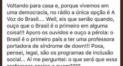 Desembargadora que difamou Marielle debocha de professora com Síndrome de Down e recebe resposta