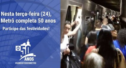 No dia em que completa 50 anos, Metrô de São Paulo para e causa transtornos