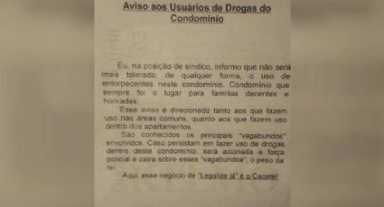 Síndico ameaça chamar a polícia: “Aqui, esse negócio de 'Legalize já' é o cacete"