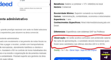 Em anúncio de vaga, empresa exige que candidatos digam em quem votaram nas eleições