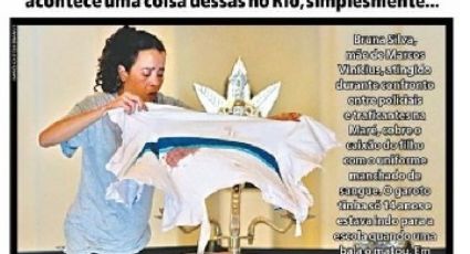 Jornal Meia Hora faz capa histórica com mãe de menino baleado: “Não dá”