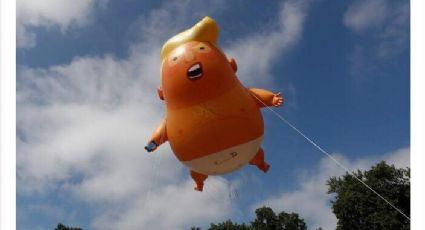 Balão Trump Baby sobrevoa Londres em protesto contra a visita do presidente dos EUA