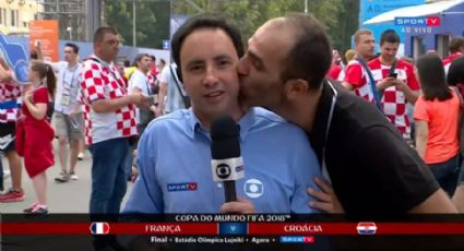 Repórter da Globo é beijado por um homem ao vivo durante cobertura da final