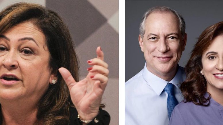 Foto de Kátia Abreu com Ciro Gomes vira meme na rede por excesso de photoshop