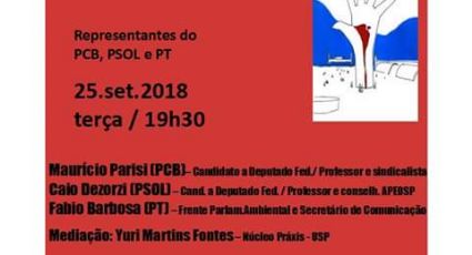 Núcleo Práxis da USP promove debate entre partidos de esquerda