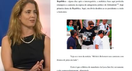 Para mostrar parcialidade, defesa de Lula anexa foto de camiseta de Michelle Bolsonaro com frase de juíza