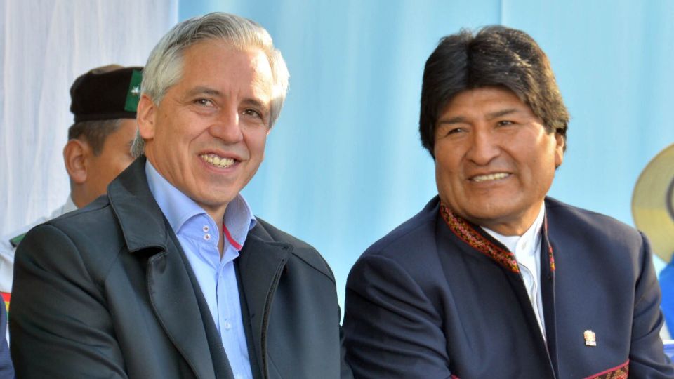 Garcia Linera e Evo Morales | Reprodução/Twitter