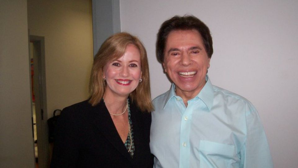 Letícia Dornelles com Silvio Santos (Reprodução)