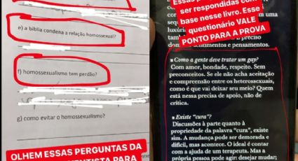 Colégio Adventista de Belém aplica prova de português com perguntas sobre "homossexualismo"